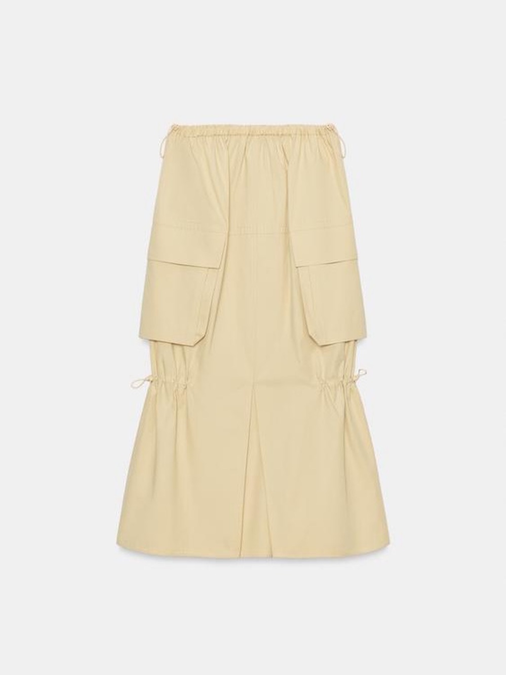 Zara butter yellow cargo skirt